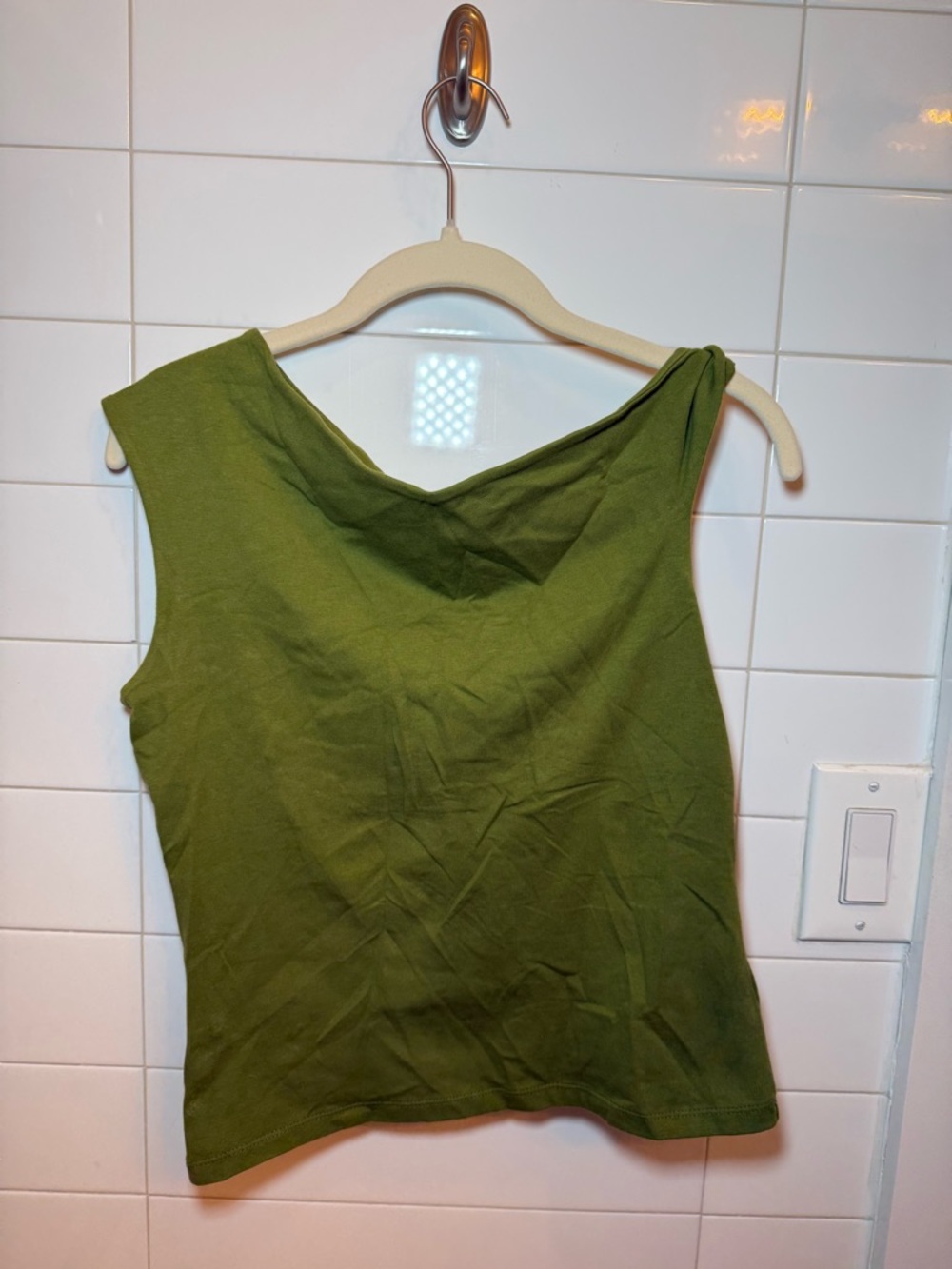 GAP Olive Green Sleeveless Cowl Neck Tank